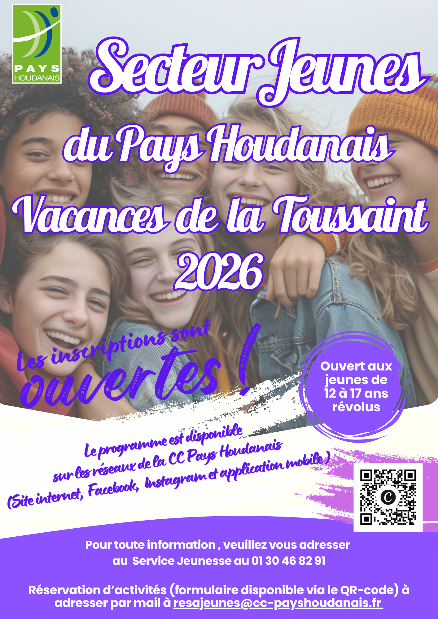 Le programme des activit&eacute;s jeunes pour les vacances de la Toussaint est arriv&eacute; ! ⚠️&nbsp;Attention nouvelles modalit&eacute;s de r&eacute;servation d&rsquo;activit&eacute;s !